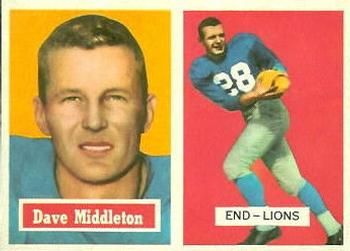 Dave Middleton 1957 Topps #8 Sports Card