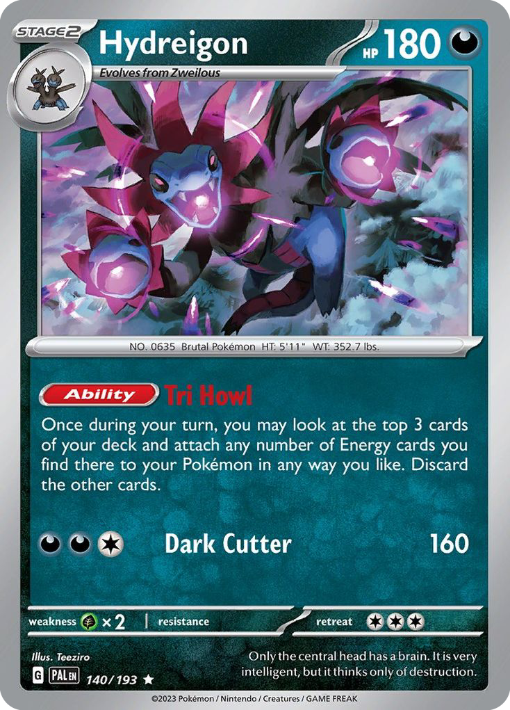 Hydreigon (140/193) - Paldea Evolved Pokémon Card