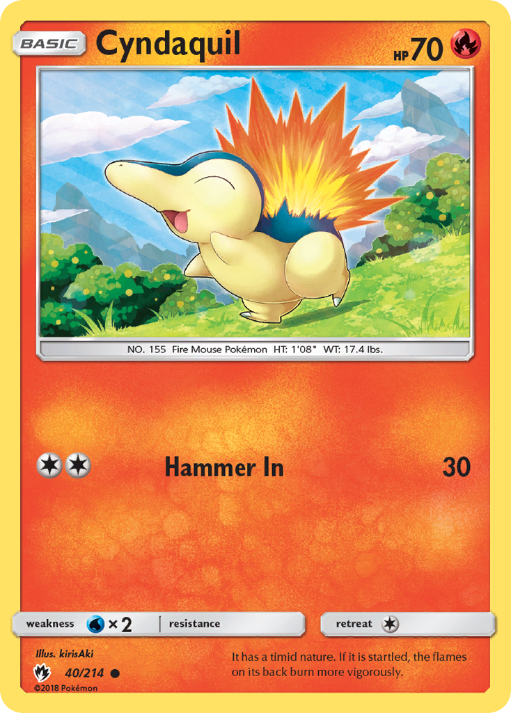 Cyndaquil (40/214) - Lost Thunder Pokémon Card