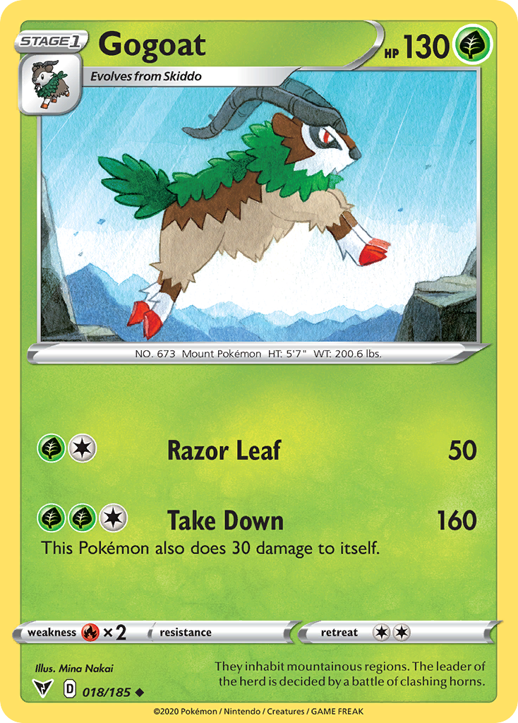 Gogoat (18/185) - Vivid Voltage Pokémon Card