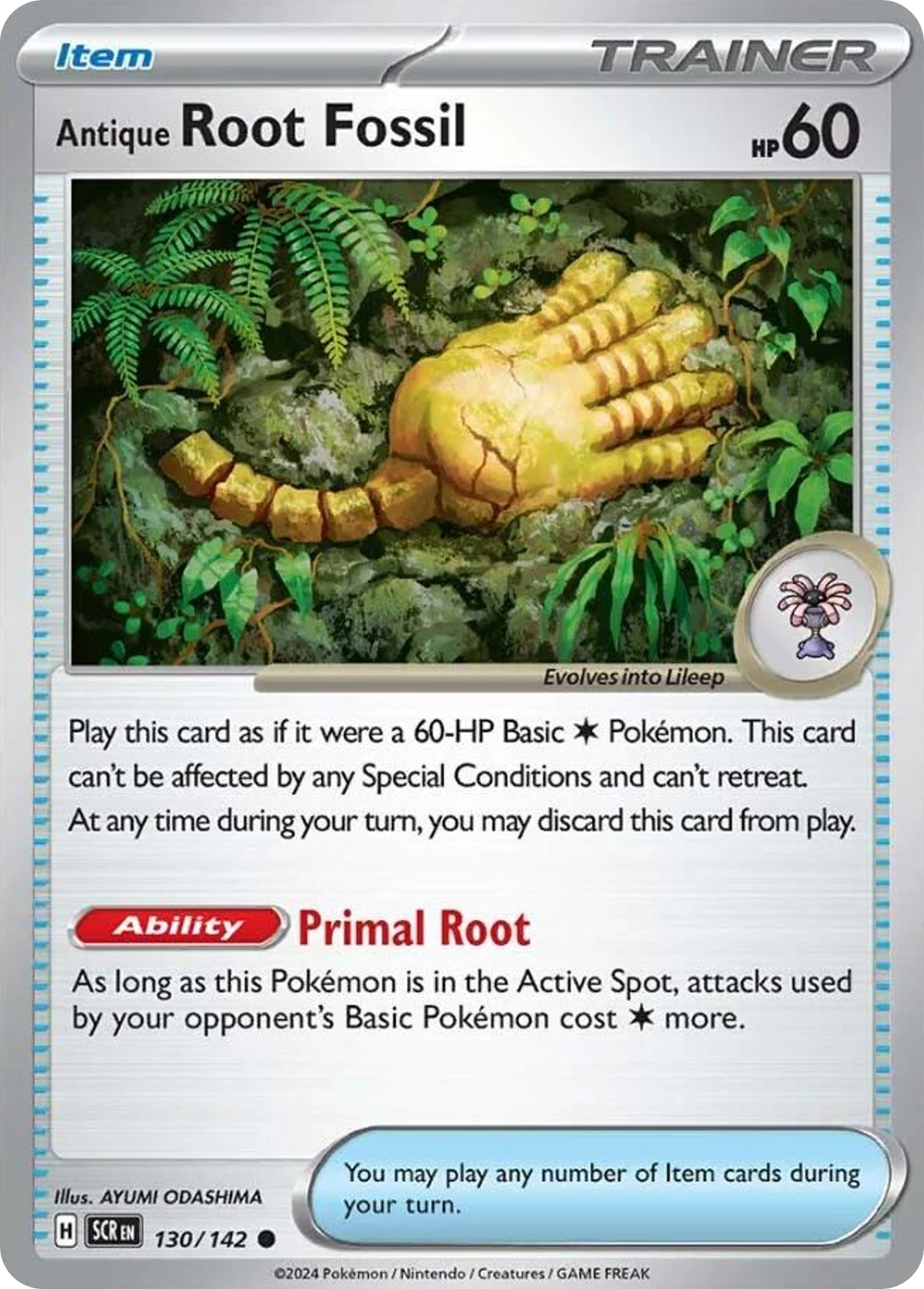 Antique Root Fossil (Trainer: Item) (130/142) - Stellar Crown Pokémon Card