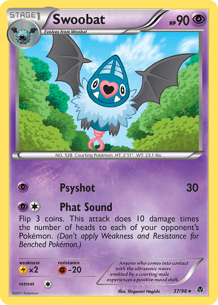 Swoobat (37/98) - Emerging Powers Pokémon Card