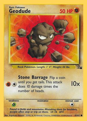 Geodude (47/62) - Fossil (Unlimited)