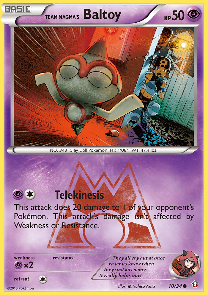 Team Magma's Baltoy (10/34) - Double Crisis Pokémon Card