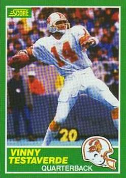 Vinny Testaverde 1989 Score #224 Sports Card