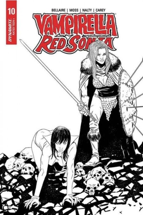 Vampirella Red Sonja #10 (10 Copy Moss B&w Cover)