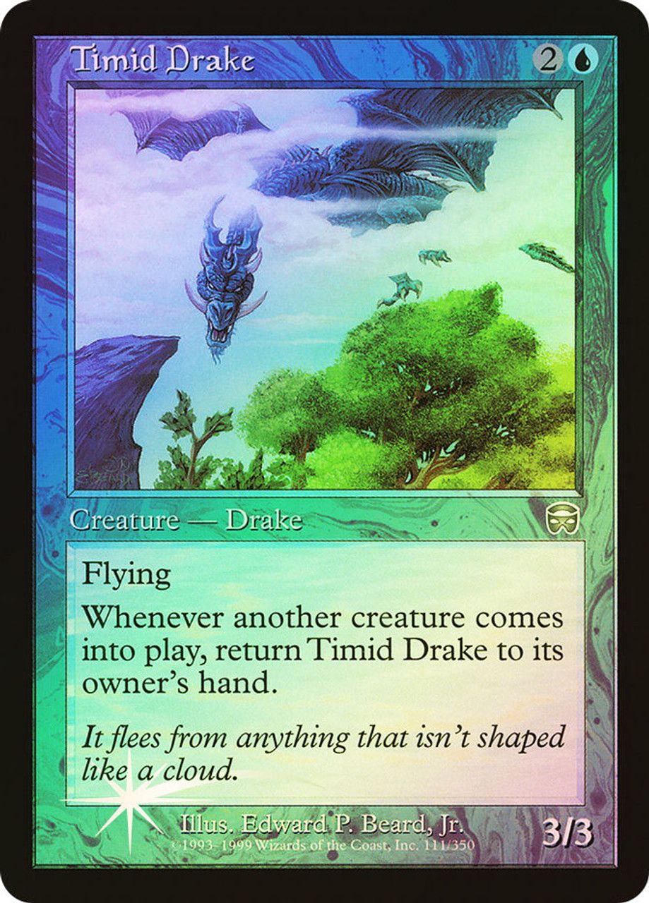 Timid Drake (Mercadian Masques - Foil) Trading Card