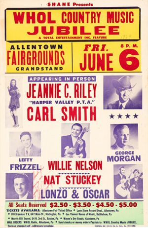 Willie Nelson & Jeannie C Riley Allentown Farigrounds 1969