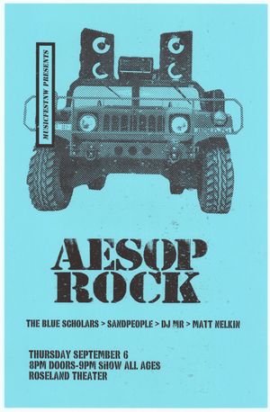 Aesop Rock Roseland Theater 1000-09-06 1000 Roseland Theater Sep 6