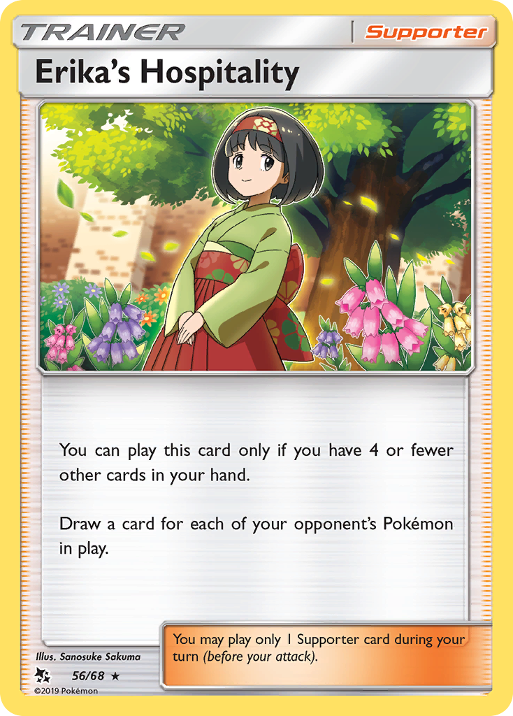 Erika's Hospitality (Trainer: Supporter) (56/68) - Hidden Fates Pokémon Card