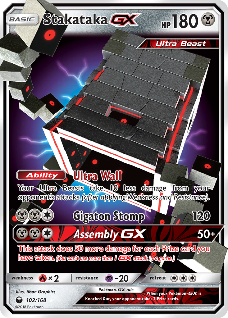 Stakataka GX (102/168) - Celestial Storm Pokémon Card