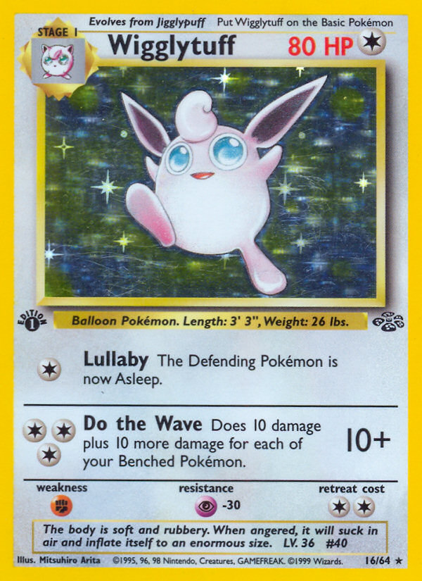 Wigglytuff (16/64) - Jungle (1st Edition) Pokémon Card