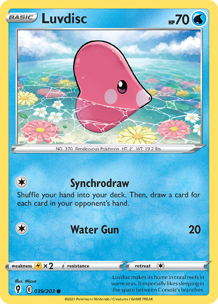 Luvdisc (39/203) - Evolving Skies Pokémon Card