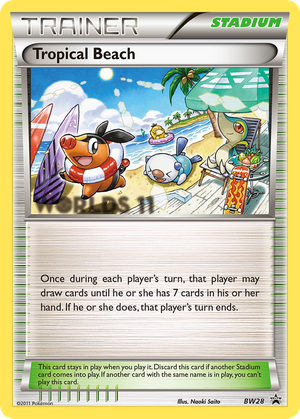 Tropical Beach (Trainer: Stadium) (BW28) - BW Black Star Promos