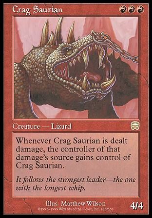 Crag Saurian (Mercadian Masques) Trading Card