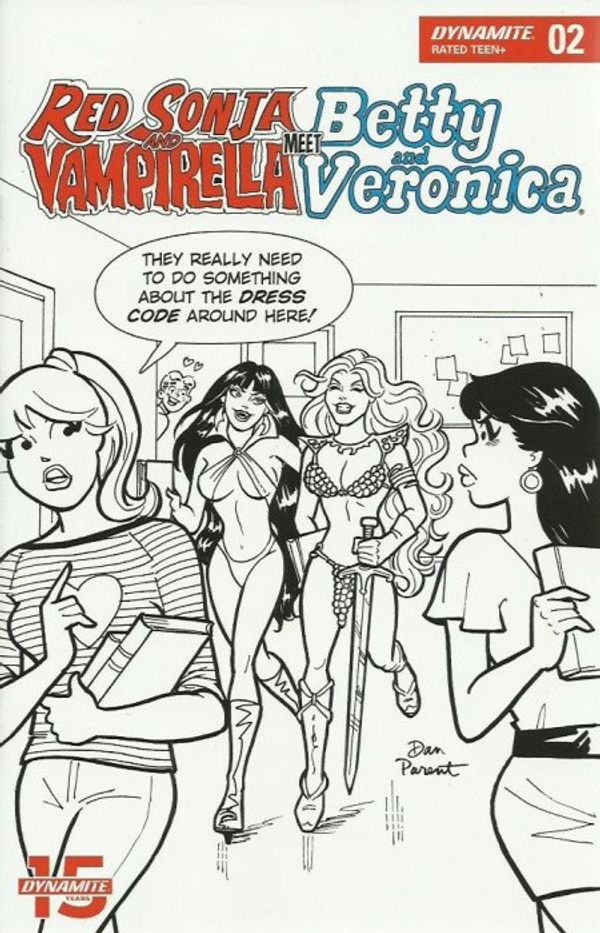Red Sonja and Vampirella Meet Betty and Veronica  #2 (10 Copy Parent B&w Cover)