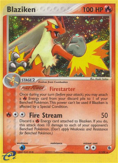 Blaziken (3/109) - Ruby & Sapphire Pokémon Card