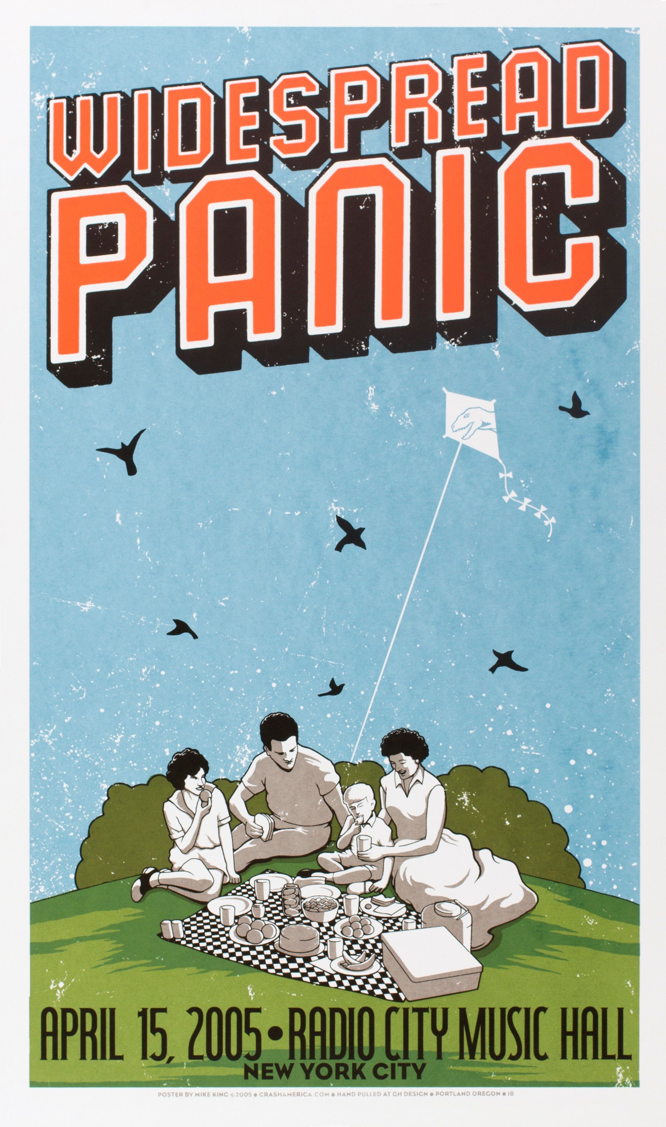 MXP-212.2 Widespread Panic 2005 Radio City Music Hall  Apr 15 Concert Poster