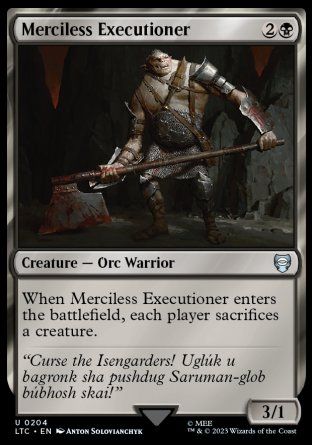 Merciless Executioner (The Lord of the Rings Commander Decks) Trading Card