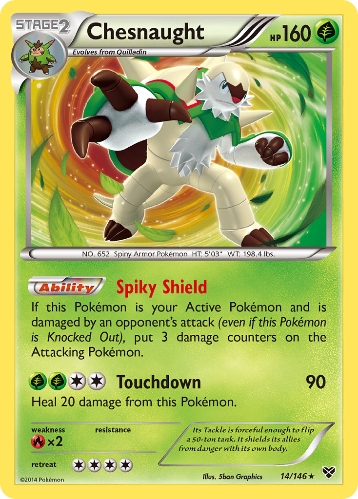 Chesnaught (14/146) - XY Pokémon Card