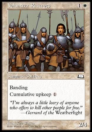 Volunteer Reserves (Weatherlight) Trading Card