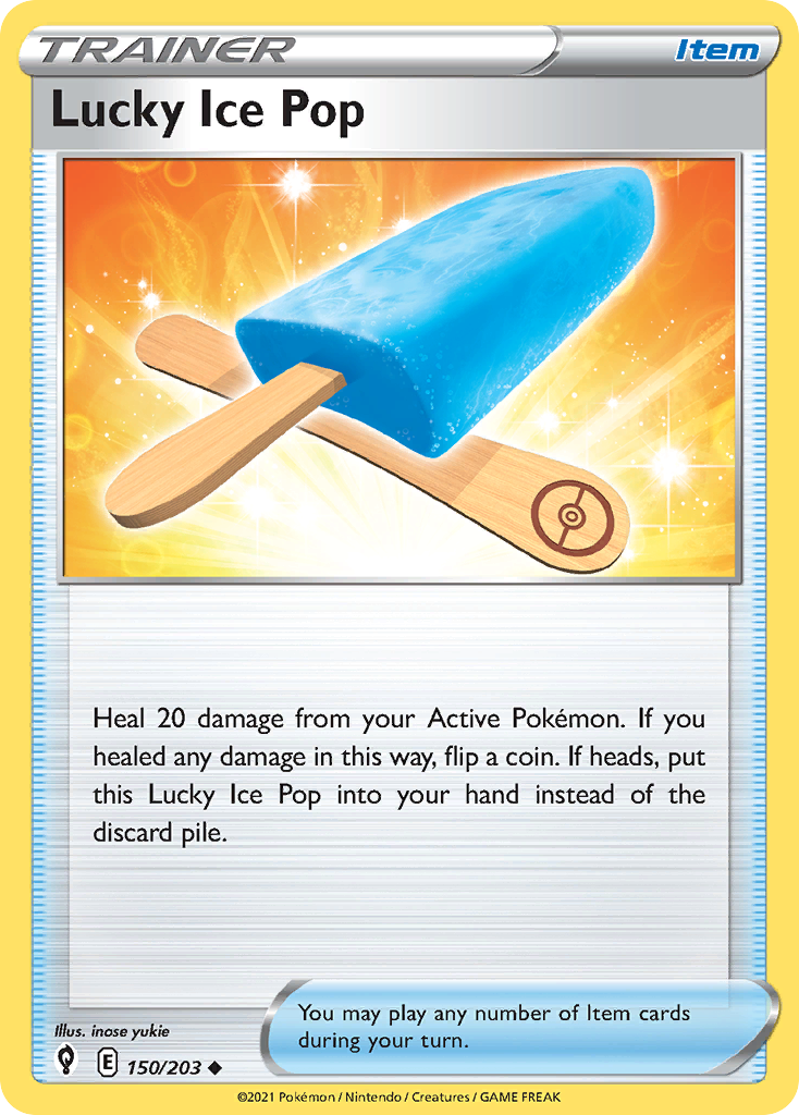 Lucky Ice Pop (Trainer: Item) (150/203) - Evolving Skies Pokémon Card