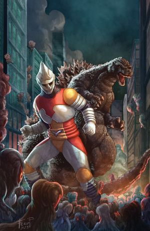 Godzilla: Here There Be Aliens #3 (Variant RI Pe Full Art)