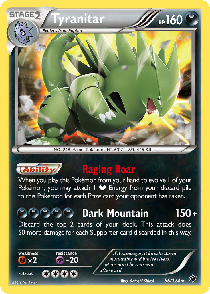 Tyranitar (56/124) - Fates Collide Pokémon Card