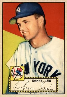 Johnny Sain 1952 Topps #49 Sports Card