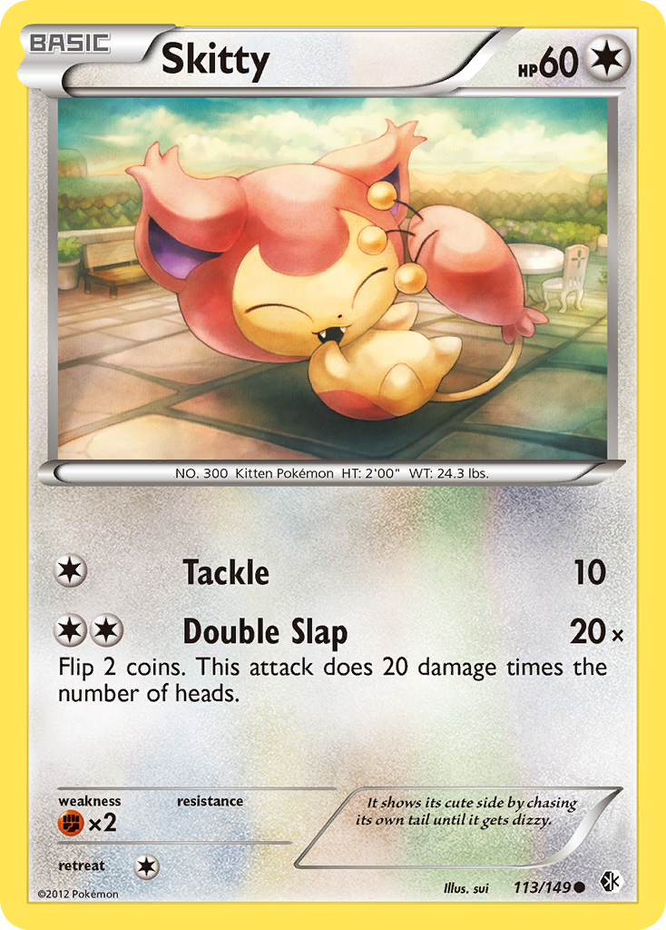 Skitty (113/149) - Boundaries Crossed Pokémon Card