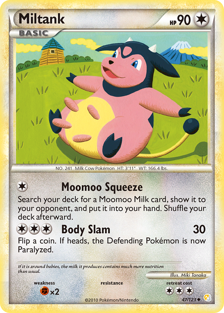 Miltank (47/123) - HeartGold & SoulSilver Pokémon Card