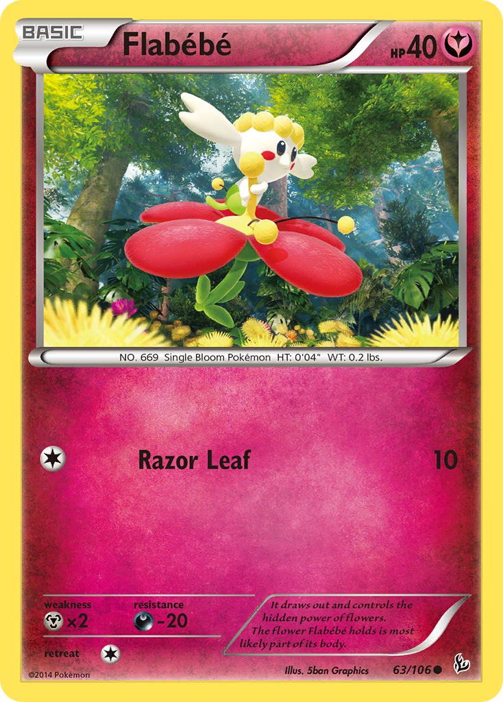 Flabébé (63/106) - Flashfire Pokémon Card