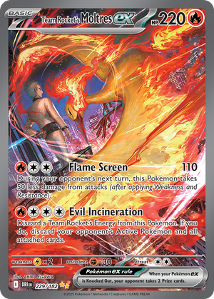 Team Rocket's Moltres ex (229/182) - Destined Rivals