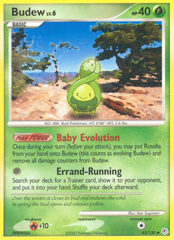 Budew (43/130) - Diamond & Pearl Pokémon Card