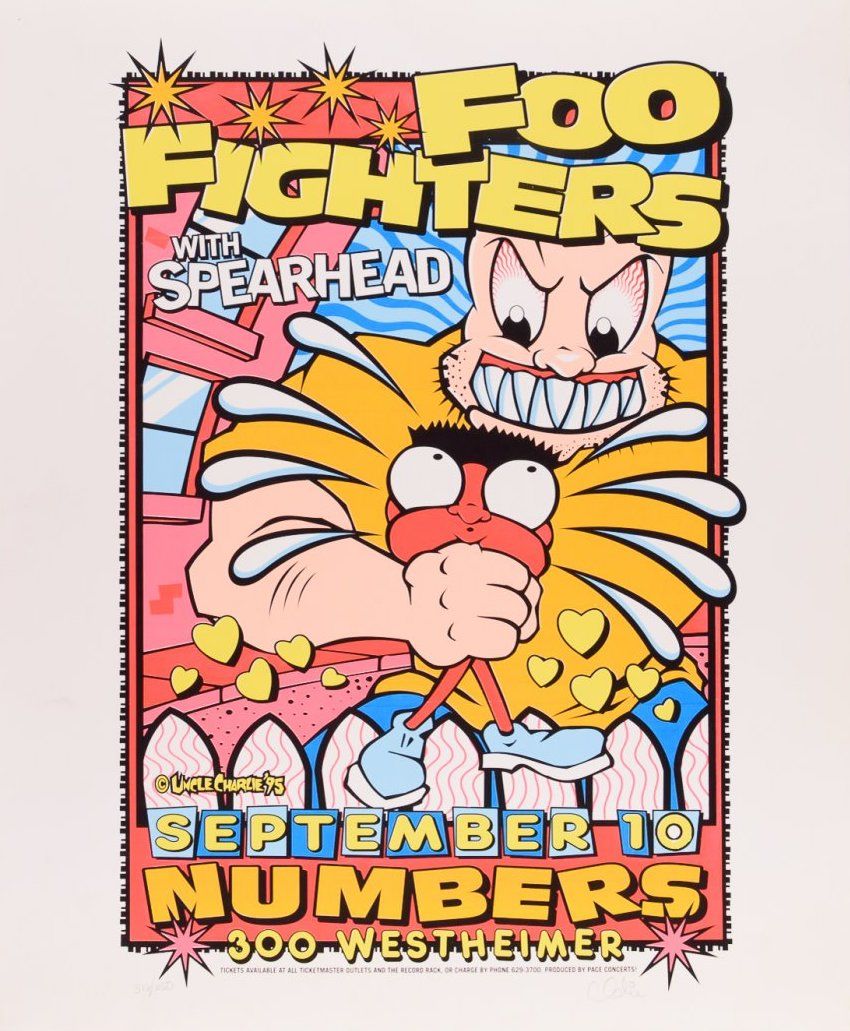 Foo Fighters Numbers 1995 Concert Poster