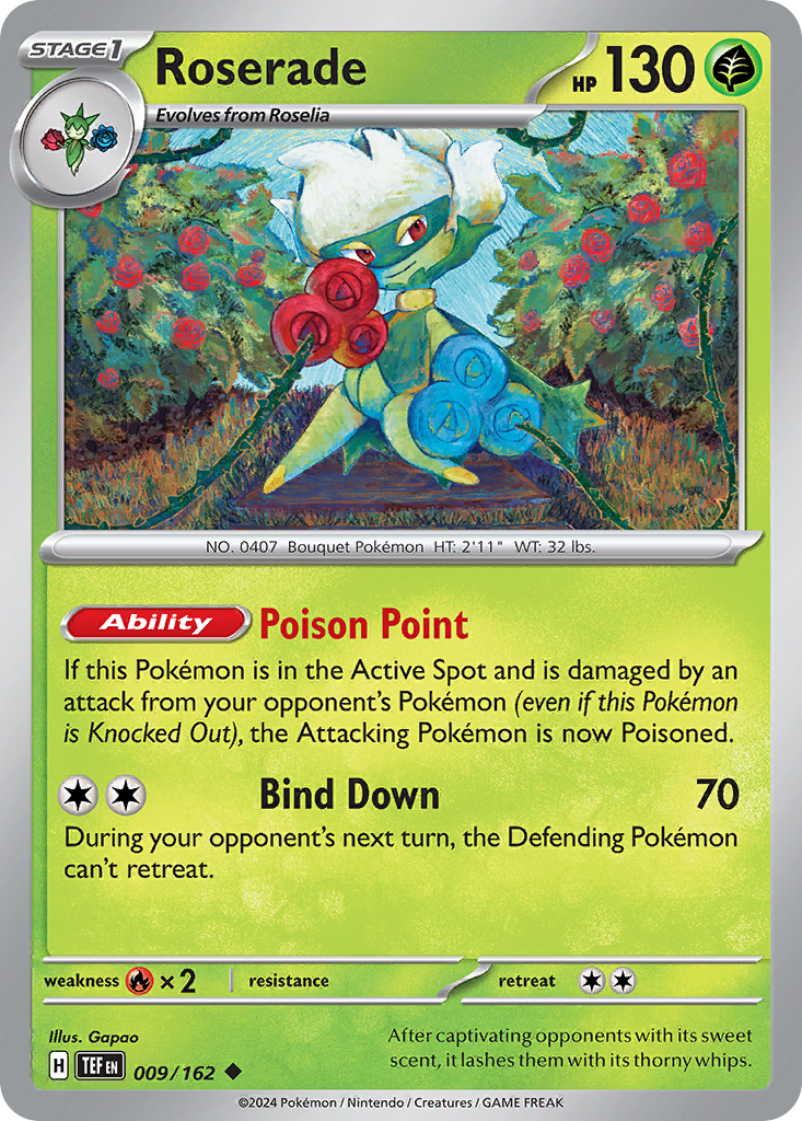 Roserade (9/162) - Temporal Forces Pokémon Card