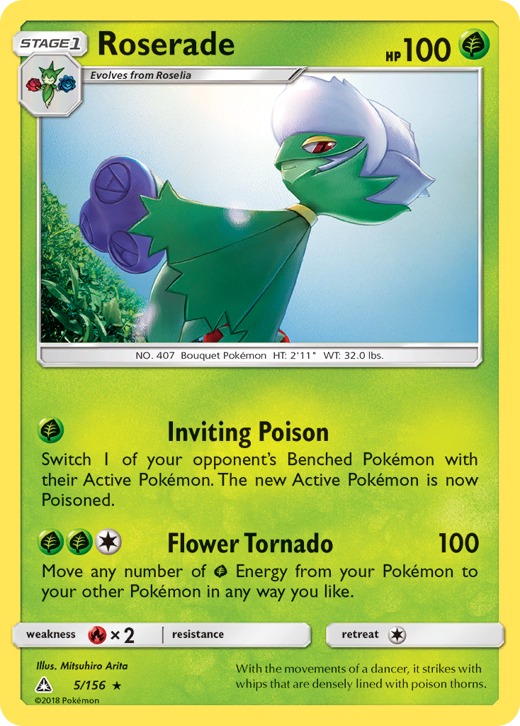 Roserade (5/156) - Ultra Prism Pokémon Card