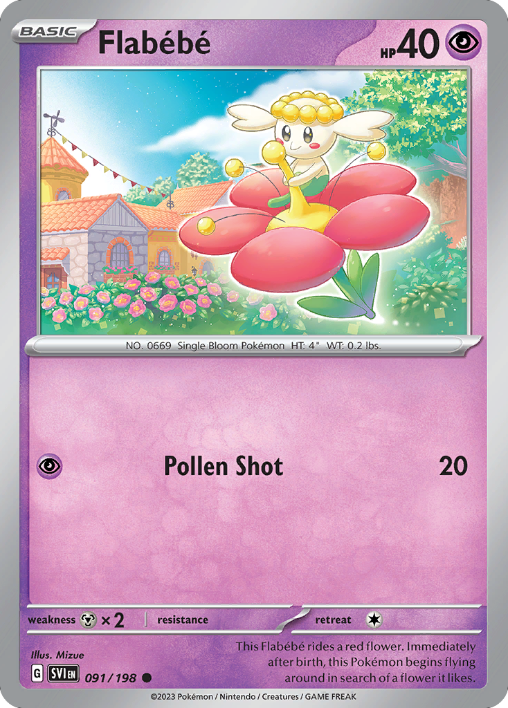 Flabébé (91/198) - Scarlet & Violet Pokémon Card