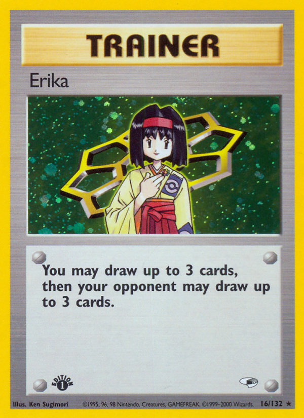 Erika (Trainer) (16/132) - Gym Heroes (1st Edition) Pokémon Card