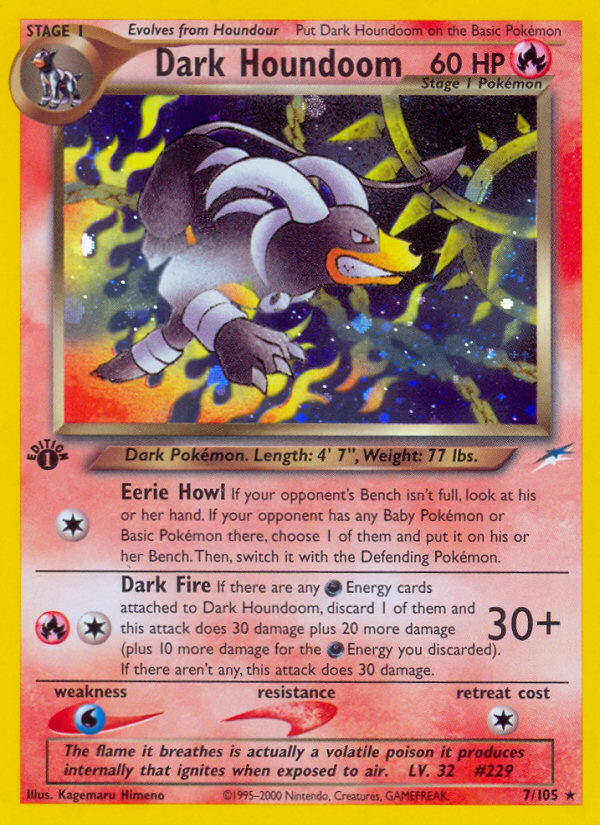 Dark Houndoom (7/105) - Neo Destiny Pokémon Card