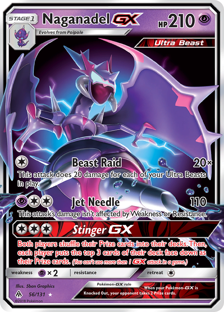 Naganadel GX (56/131) - Forbidden Light Pokémon Card