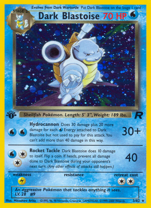 Dark Blastoise (3/82) - Team Rocket (1st Edition) Pokémon Card