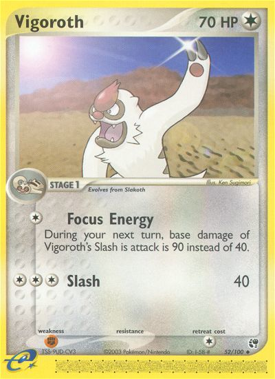 Vigoroth (52/100) - Sandstorm Pokémon Card