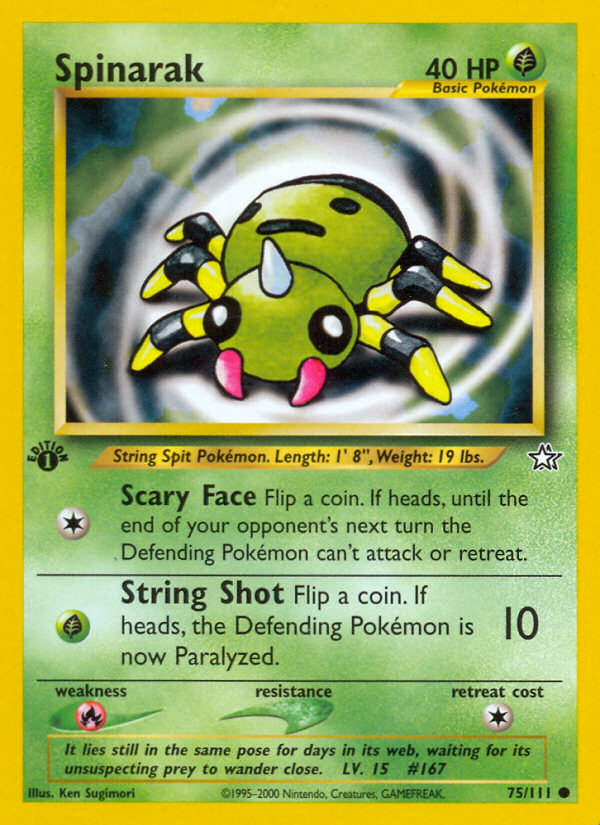 Spinarak (75/111) - Neo Genesis Pokémon Card