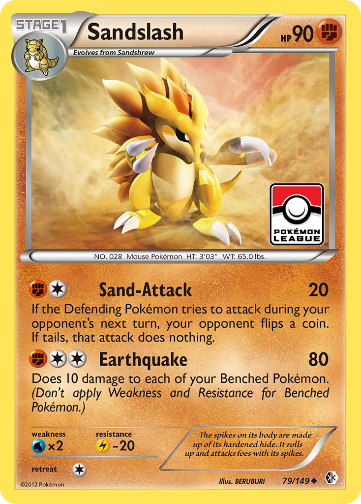 Sandslash (79/149) - Boundaries Crossed Pokémon Card