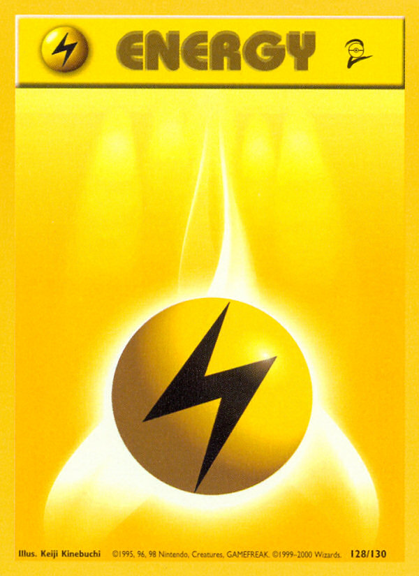 Lightning Energy (128/130) - Base Set 2 Pokémon Card