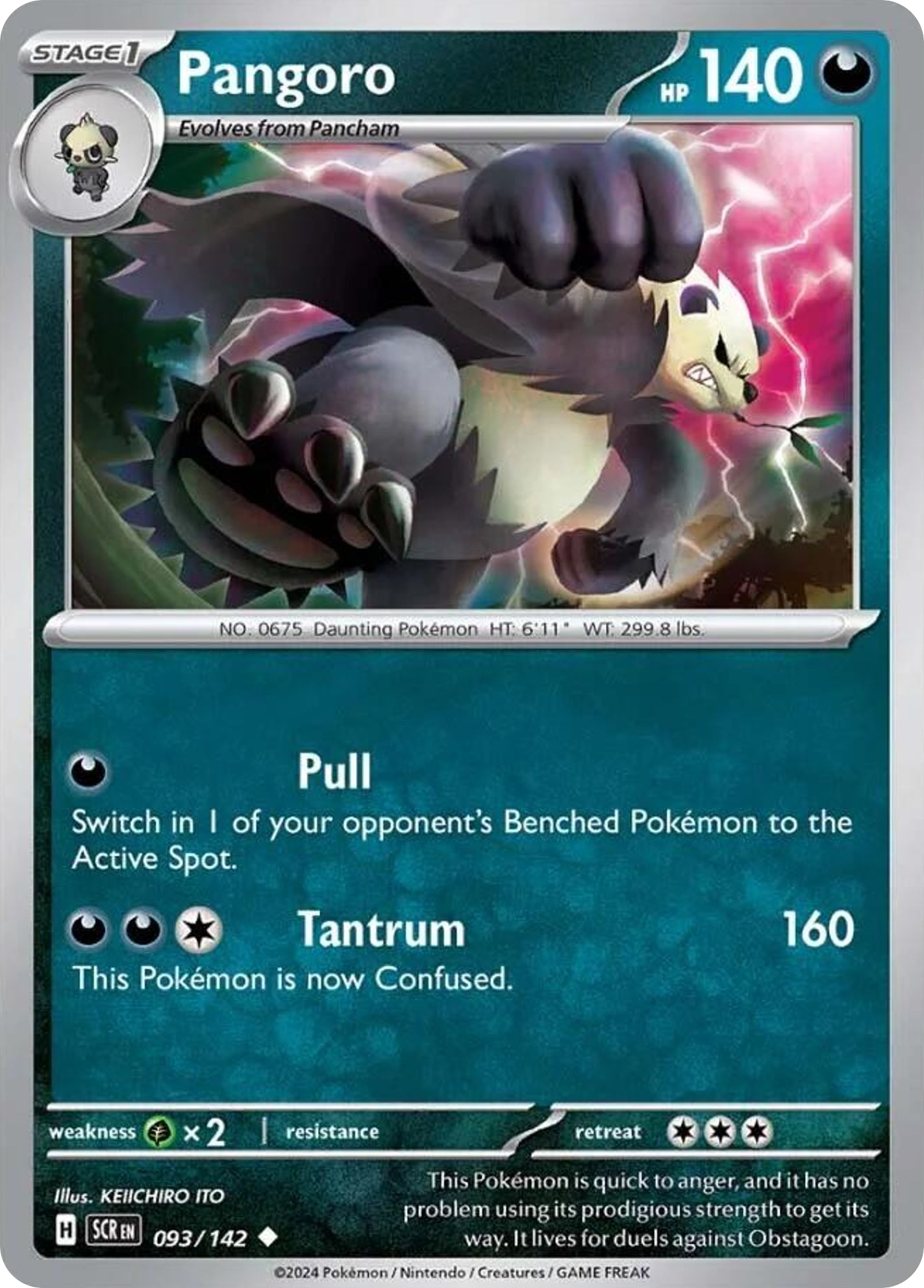 Pangoro (93/142) - Stellar Crown Pokémon Card