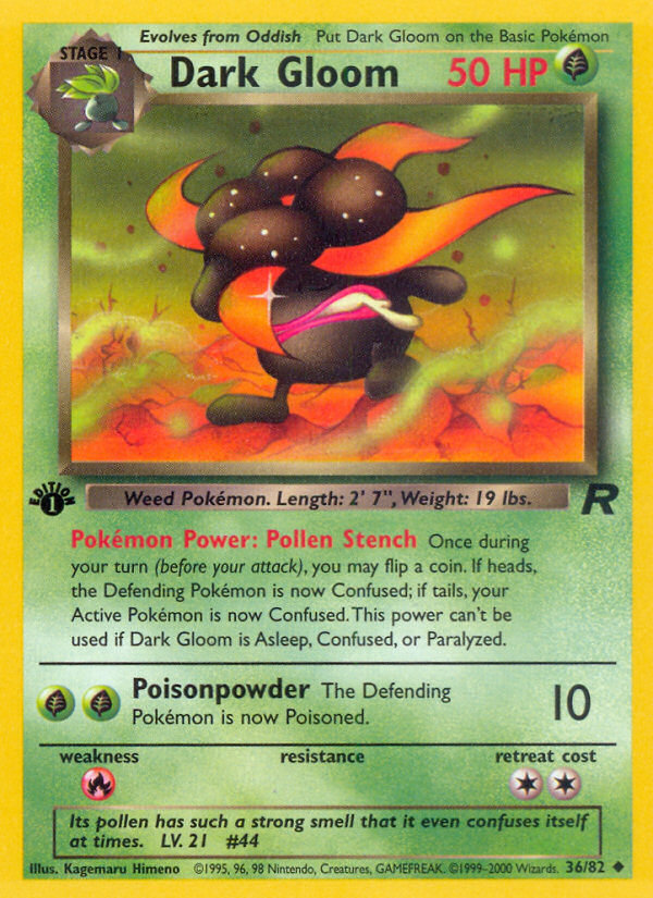 Dark Gloom (36/82) - Team Rocket (1st Edition) Pokémon Card