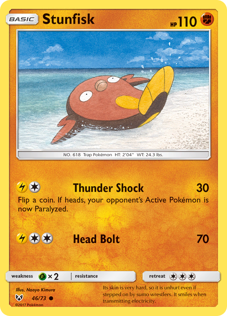 Stunfisk (46/73) - Shining Legends Pokémon Card