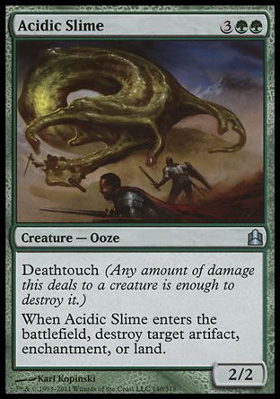 Acidic Slime (MTG Commander) Trading Card